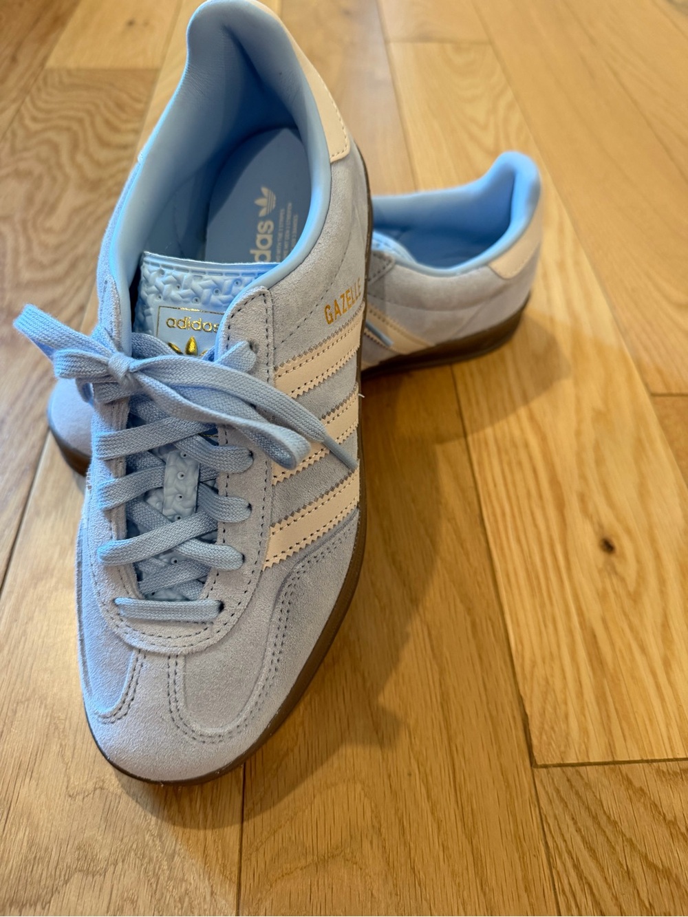 adidas Gazelle Suede Sneakers - Light Blue / Cream - Picture 3 of 5